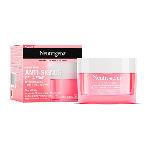 Crema Facial En Gel Neutrogena Bright Boost Neoglucosamina Tipo de piel Normal 50g