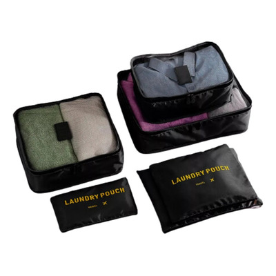 Set De Organizadores Para Valijas Combo 6 Estuches Negros