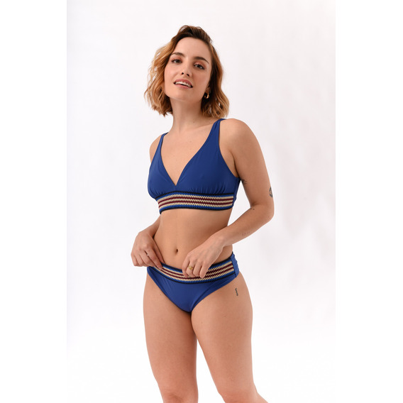 Bikini De Playa 2 Piezas Elastico De Colores Uv Lumiere 