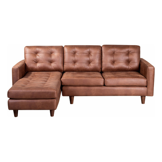 Sofa Chaiselong Izquierdo Napoles Cuero Kentucky Latam Home