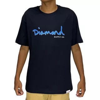 Camiseta Diamond Outline-preto