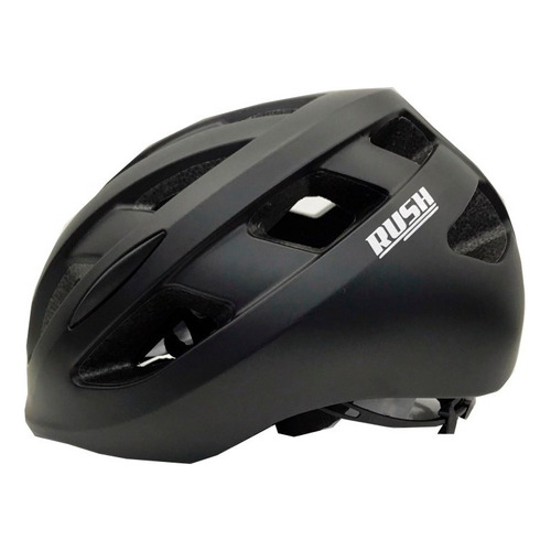 Casco Bicicleta Rush Modelo Urban Con Luz Led Trasera Negro Talle L