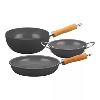 Set De Sarten, Wok Y Paila Titanio Antiadherentes Noruega