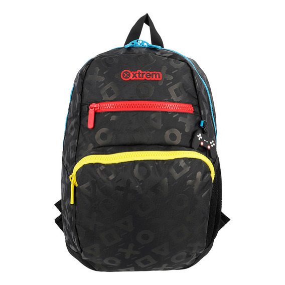 Mochila Xtrem Bolt 4xt Black Gamer Color Negro Diseño de la tela Lisa