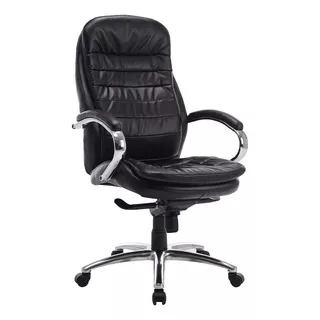 Silla De Escritorio American Mesh 13010 Synchro Ergonómica  Negra Con Tapizado De Cuero Sintético