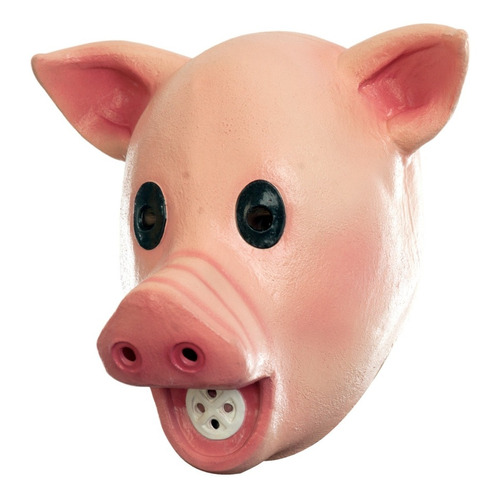 Máscara De Cerdo Puerco Cochinito Pig Squeaky 26793 Color Rosa Squeaky Pig