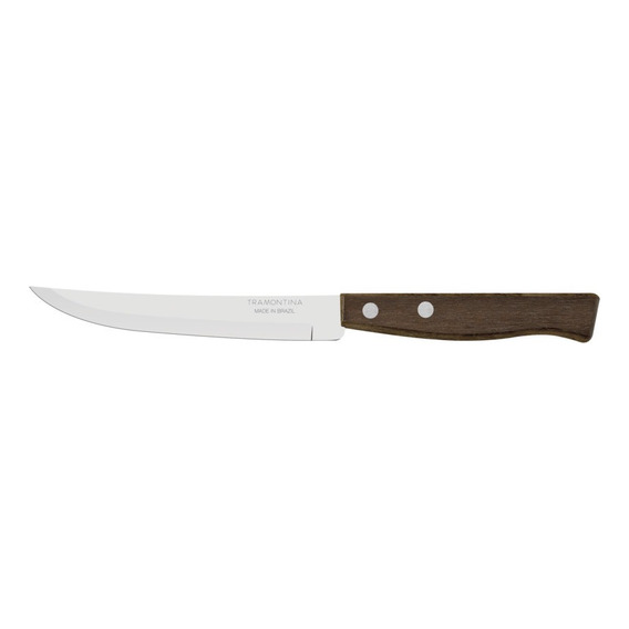 Cuchillo Para Asado Tramontina Tradicional Con Lámina De Ace Color Madera natural