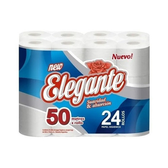 Papel Higienico Hs Extra Blanco Elegante 24ux50m Pack X2