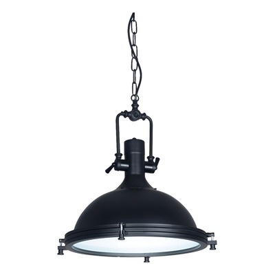 Lampara Colgante Industrial Terastia Negro Naval Metal Lk