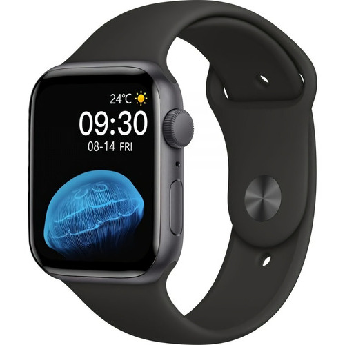 Reloj Inteligente Smartwatch Deportivo Sensor Cardiaco Sms Color de la caja Negro/Rosa