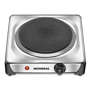 Fogão Elétrico Mondial Fast Cook 1000w Fe-04 Prata - 127v Cor Inox