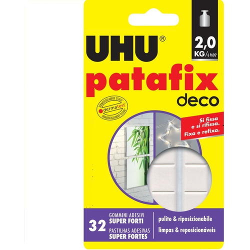 Uhu Patafix Deco 32 Pastillas De Pegamento Adhesivo Masilla