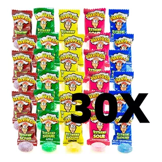 Pack Dulces Americanos Ácidos Warheads, Caramelo Duro 30 Un