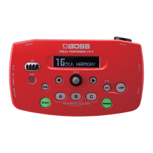 Pedal de efecto Boss Vocal Effects Performer VE-5  rojo