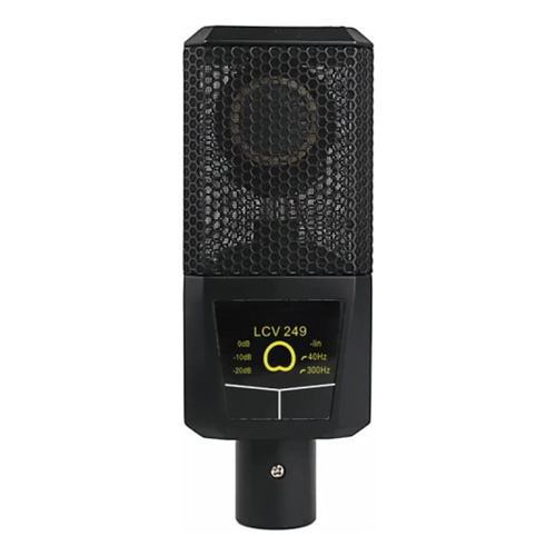 Micrófono Condensador Antipop Incluye Interfaz Scv8 +soporte Color Negro