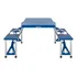 Mesa Plegable Tipo Maleta Con Bancos 134 Cm Color Azul