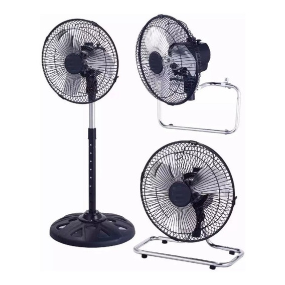 Ventilador 10 Pulgadas 3 En 1 Super Potente 3 Aspas Metal