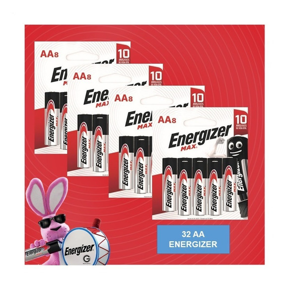  Pilas Doble A Energizer Max 32 Unidades Mejor Precio 