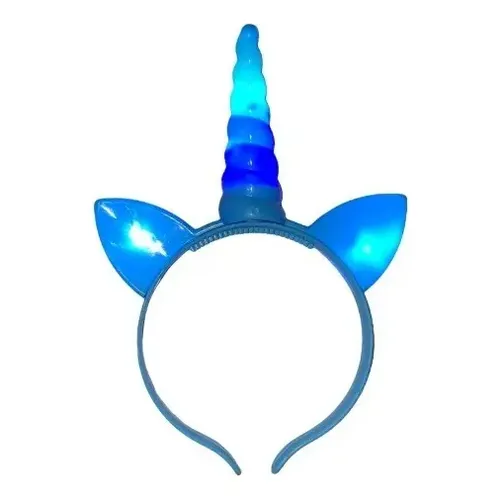 Diadema LED De Unicornio Parpadeante – Multicolor, Con Flores De Tul, Para Fiestas Infantiles, Carnaval Y Princesas