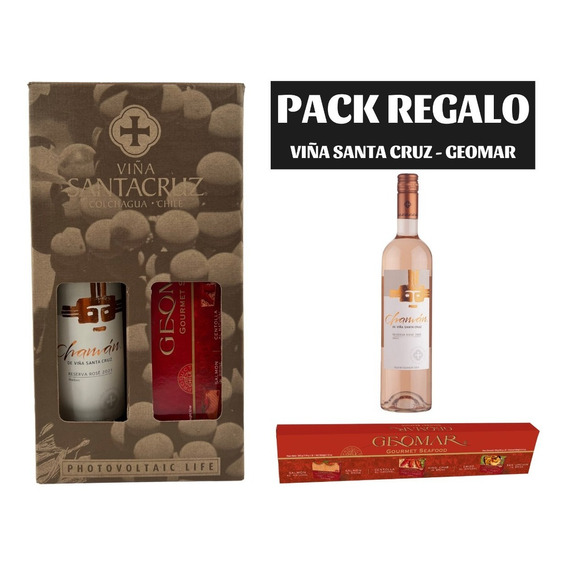 Pack Regalo Vino Reserva + Giftpack Centolla Salmon Erizo