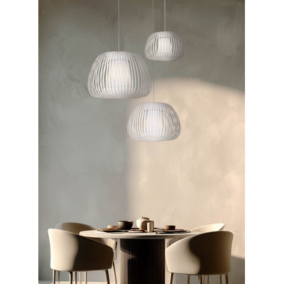 Colgante Tambon S Blanco 40cm Con Difusor Apto Led E27