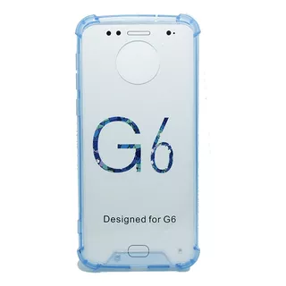 Capa Transparente Anti Impacto Compatível Com Motorola G6 Cor Azul