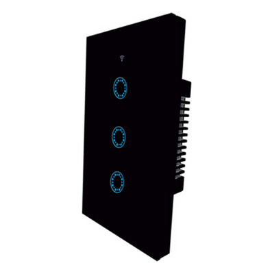 Tecla Smart Tapa De Vidrio Wifi Touch 3c Negro Tbcin