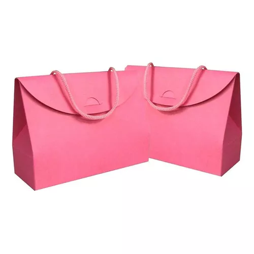 Bolsas de regalo rosas Paquete de 12 mini bolsas de regalo con asas, bolsas  de papel rubor extra pequeñas para regalos de novia y despedida de – Yaxa  Colombia