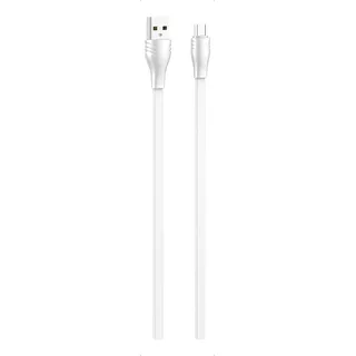 Cable Micro Usb 3 Metros Carga Rapida Datos Celular Tablet Color Blanco