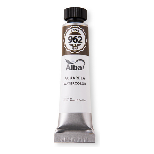 Acuarela Alba 10ml.sepia 962