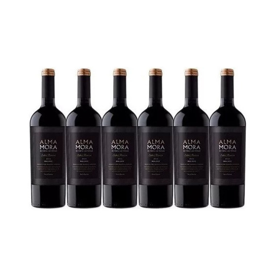 Combo Vino Tinto Alma Mora Select Reserva Malbec X750ml X6