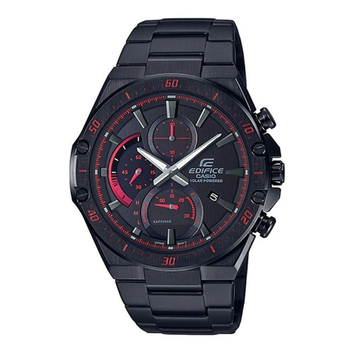 Reloj Casio Edifice Negro Efs-s560dc-1a Bluetooth Pila Solar Color del fondo S560DC