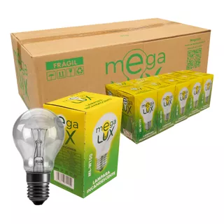 Caja 100 Focos Megalux Luz Calida Incandescente 100w 110v