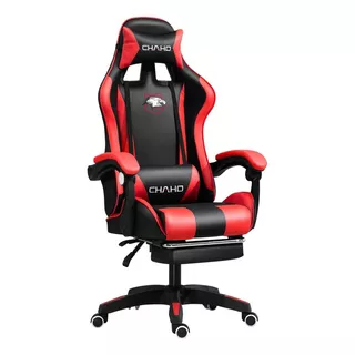 Cadeira Escritório Gamer Ergonômica Reclinável C Massageador Cor Vermelho