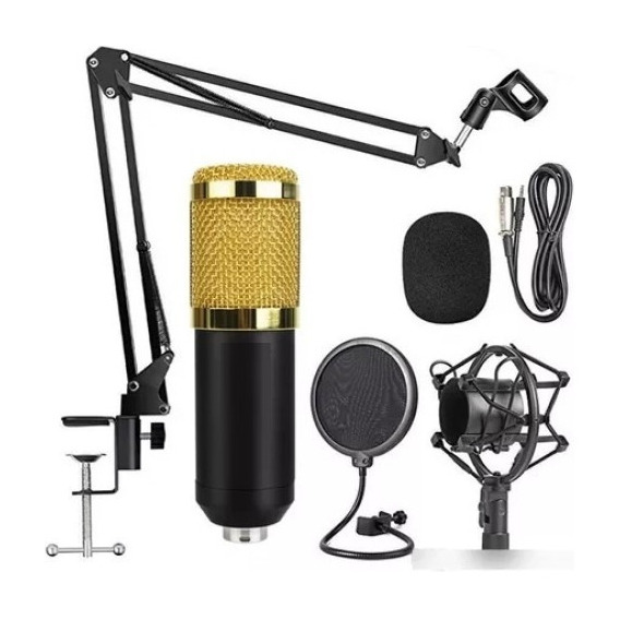 Kit Microfono Condensador Estudio Profesional Y Brazo