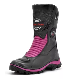 Bota Motociclista Feminina Motocross Motociclista Cano Alto