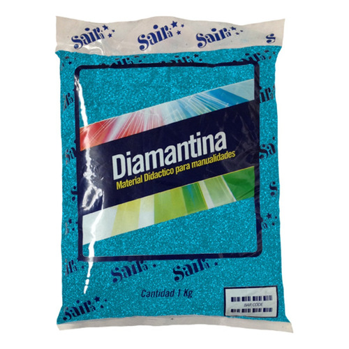 Diamantina Fina Saira 1 Kilo Color Azul Irisado