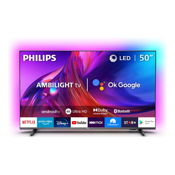 Led Philips Ambilight 50 Uhd 4k 50pud7906 Android Smart Tv