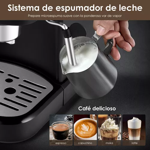 Sangkee Cafetera Espresso 20 Bar, Máquina De Café Espresso Con Varita  Espumadora De Leche, Compatible Con Café Molido/cápsulas Nespresso,  Compacta Cafetera Para Hogar,capuchino, Latte, Macchiato,negro