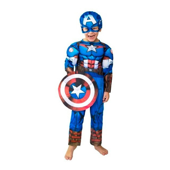 Capitan America Disfraz Musculos New Toys Original Educando
