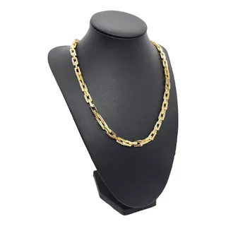 Collar Cadena Gruesa Doble Tramo Unisex Oro Enchapado 18kt