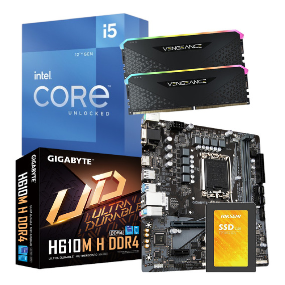 Combo Actualizacion Pc Intel I5 12400f + 16gb Rgb + 240 Gb