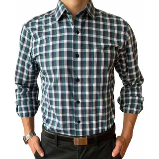 Camisa Cuadros Hombre Slim Fit - Roma