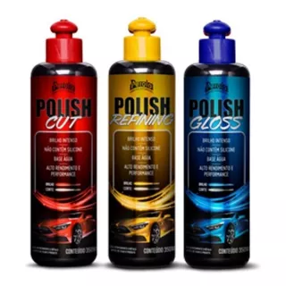 Kit Polimento Pérola Polish Corte Refino Lustro Para Autos