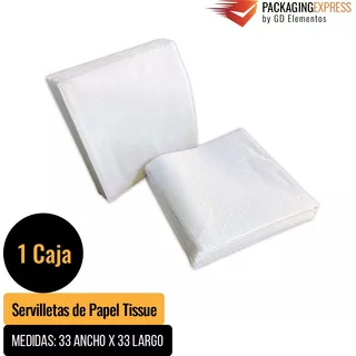 Servilletas De Papel Tissue 33x33 X 1200 Gr Blancas 1 Caja