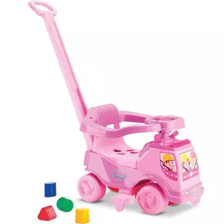 Buggy Con Guia Y Encastre Rosa