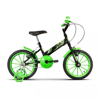 Bicicleta Infantil Aro 16 Ultra Kids T Preto/verde Tamanho Do Quadro S