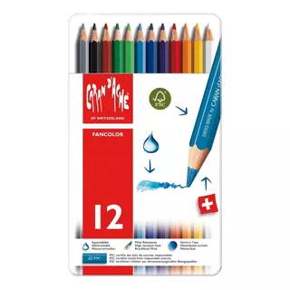 12 Lapices De Color Caran D´ache Fancolor Acuarelable