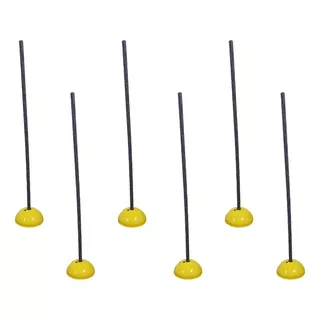 Kit De Slalom 6 Bastones Con Bases Para Dribbling 1 Mt  