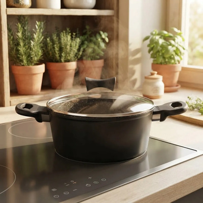 Cacerola Pedrini Maori 20cm C Tapa 02pe1324 Bazarnet P Negro